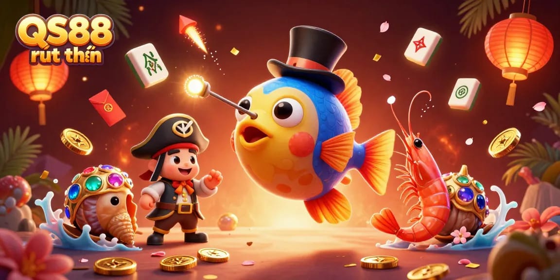 Experience slots and the thrill of QS88 rút tiền with golden coins and vibrant casino elements.