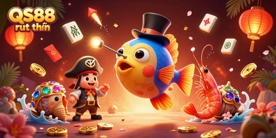 Experience slots and the thrill of QS88 rút tiền with golden coins and vibrant casino elements.