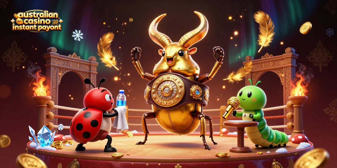 Experience the excitement of australian casino instant payout with energetic casino characters and vibrant backgrounds.