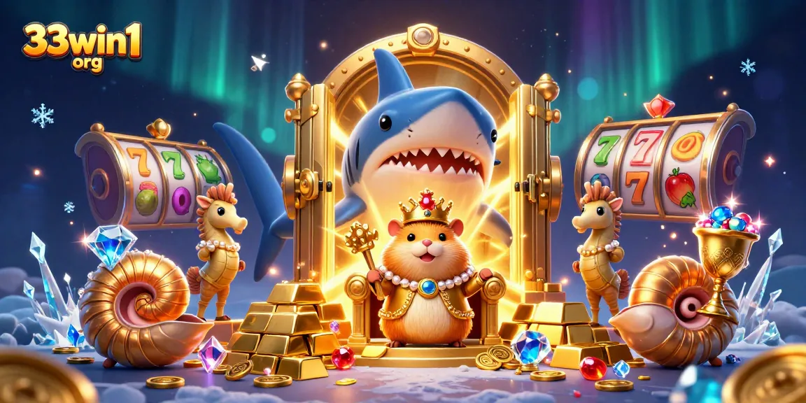 Experience the thrilling action of slots with 33win1 org featuring a hamster king and treasure